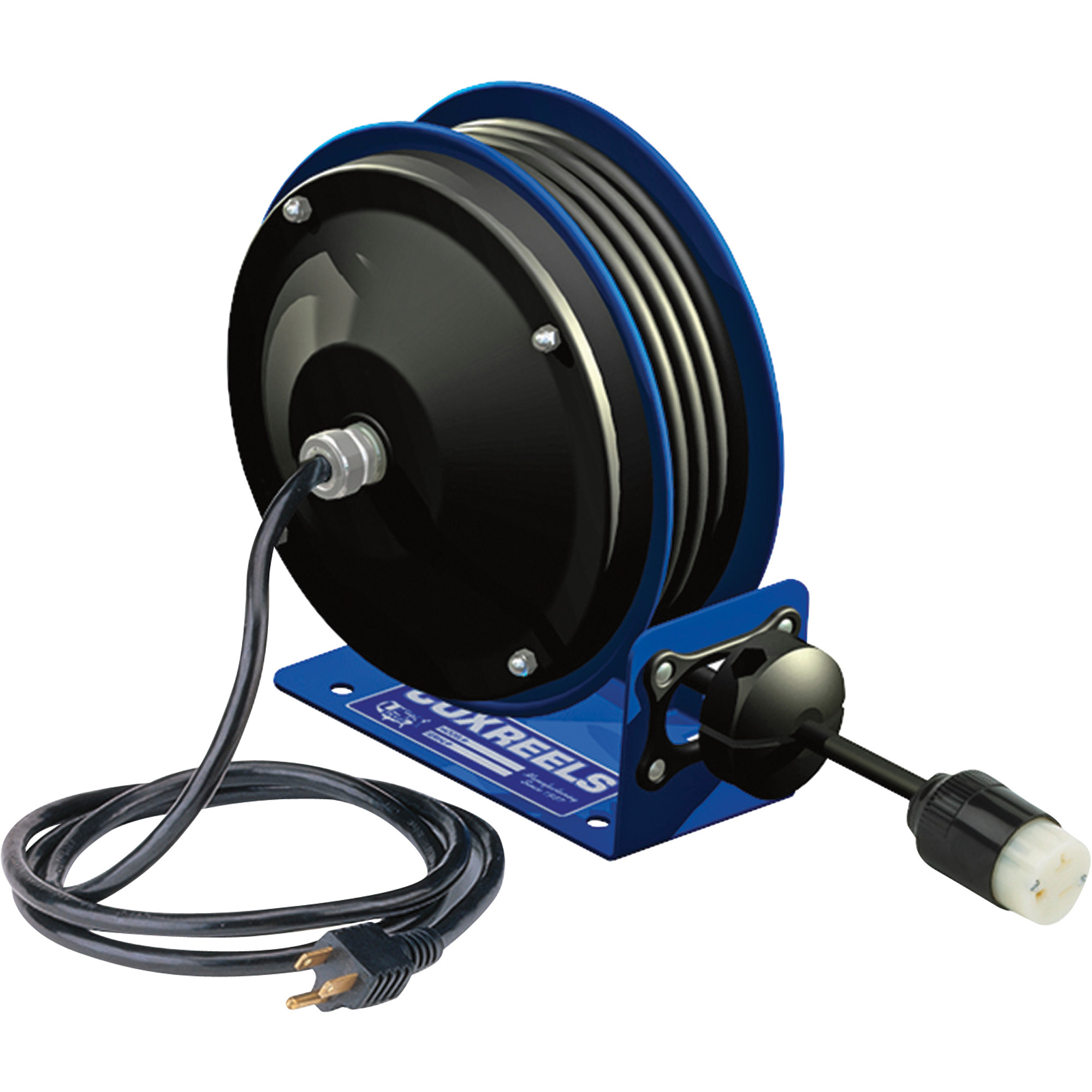 Coxreels Compact Power Cord Reel, 30-Ft., 12/3 Cord With Single Receptacle, Model# PC10-3012-A
